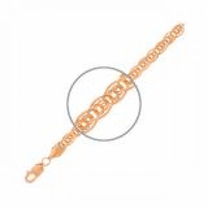 Серебряная цепочка Нонна-Бисмарк с позолотой 8347973