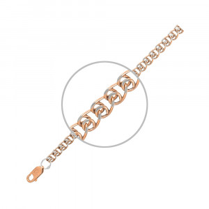 Серебряная цепочка Лав с позолотой 4990682