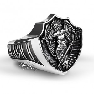 Серебряный перстень с Ангелом Хранителем 650