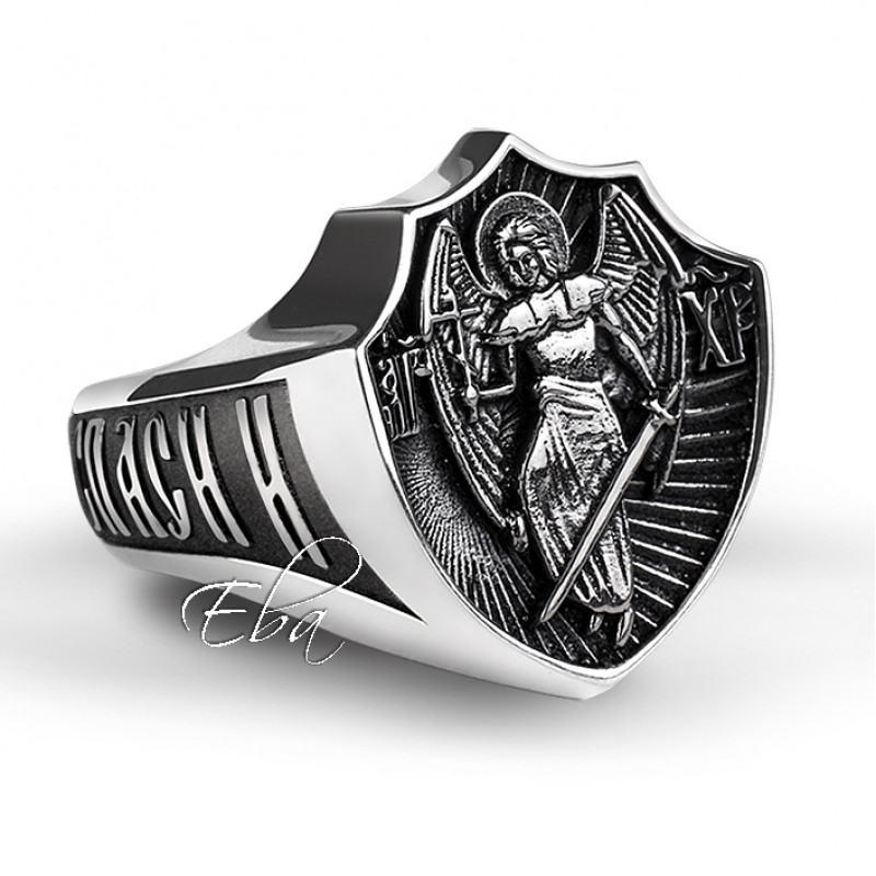 Серебряный перстень с Ангелом Хранителем 650
